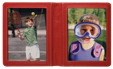 Leather 4 x 6 Picture Frames holds two photographs